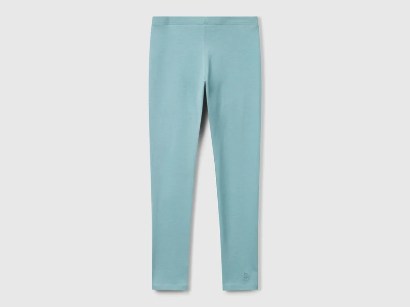 Leggings aus elastischer Baumwolle mit Logo
