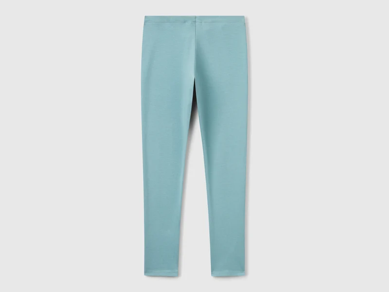 Leggings aus elastischer Baumwolle mit Logo