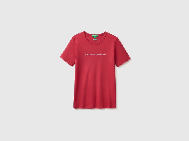 Kurzärmeliges T-Shirt mit Glitzerlogo