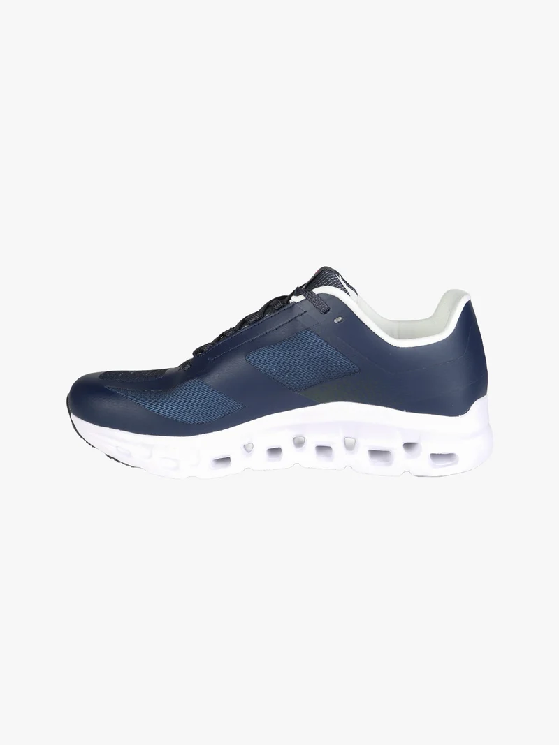 Sneakers sportive da uomo con intersuola geometrica - blu scuro