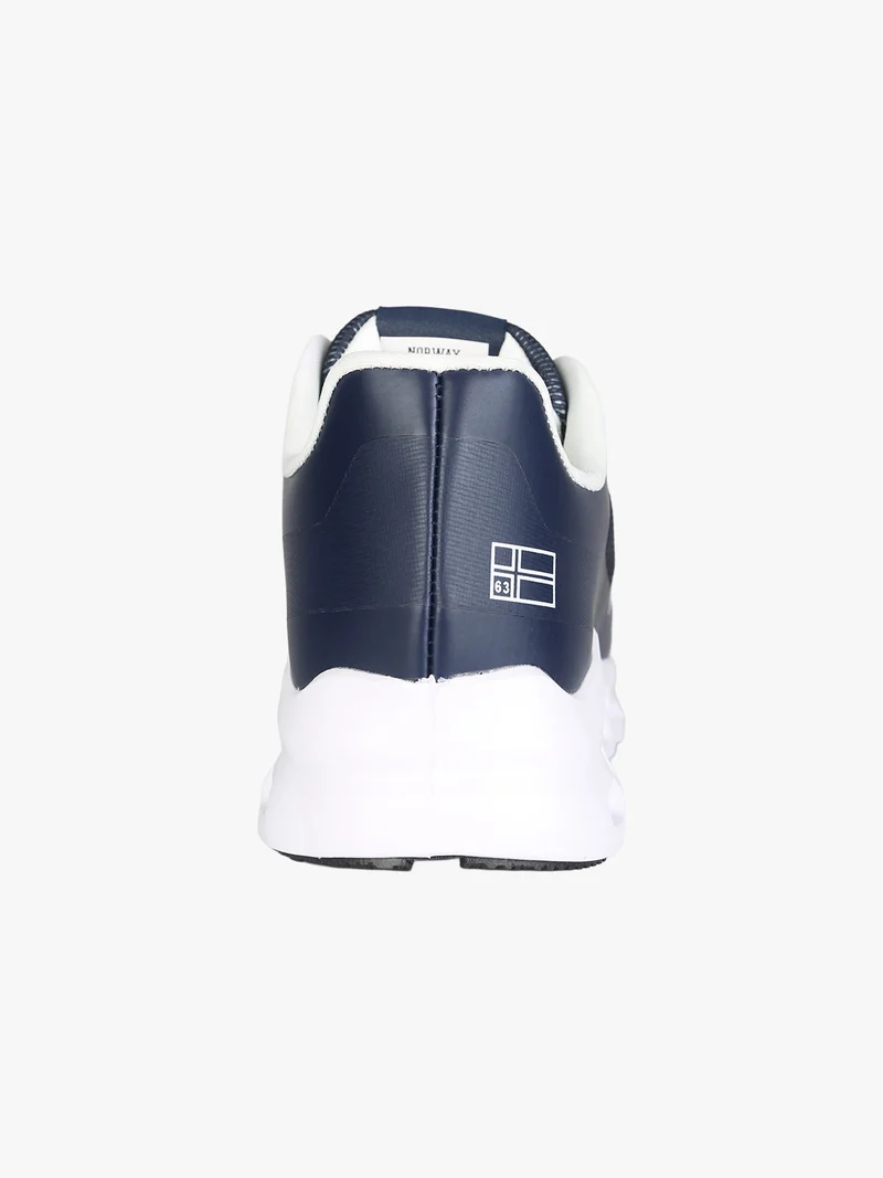 Sneakers sportive da uomo con intersuola geometrica - blu scuro