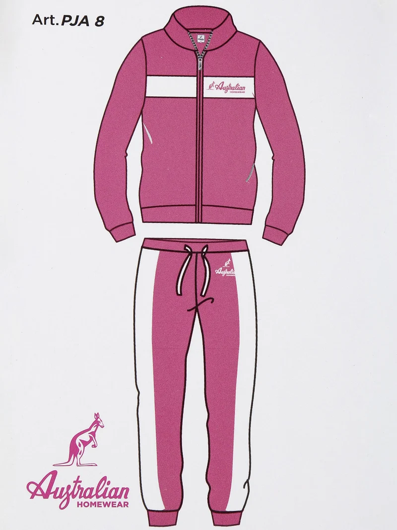 Completo tuta sportiva da ragazza 2 pezzi - fucsia