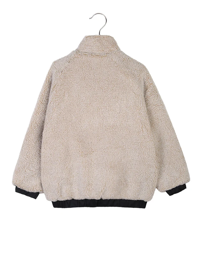 Giubbotto da bambino teddy con zip - beige