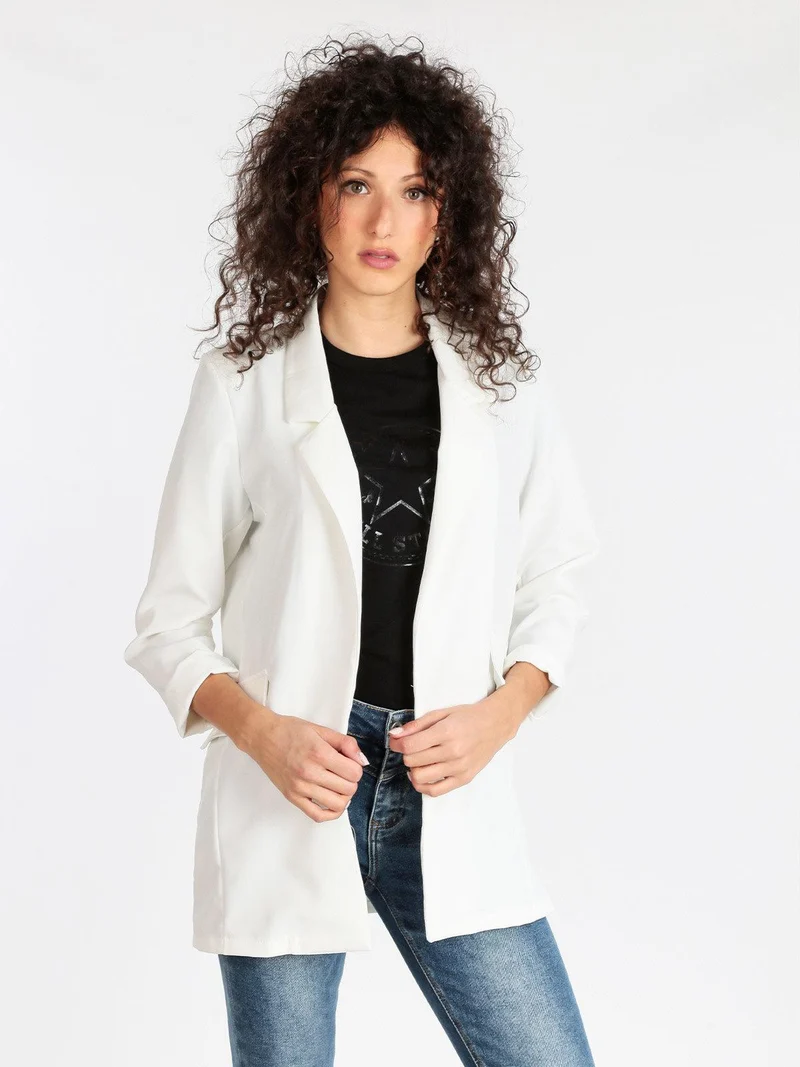 Blazer donna aperto - bianco