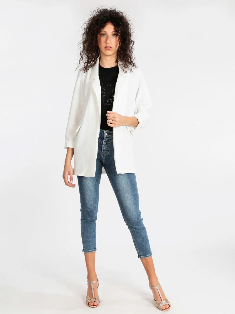 Blazer donna aperto - bianco