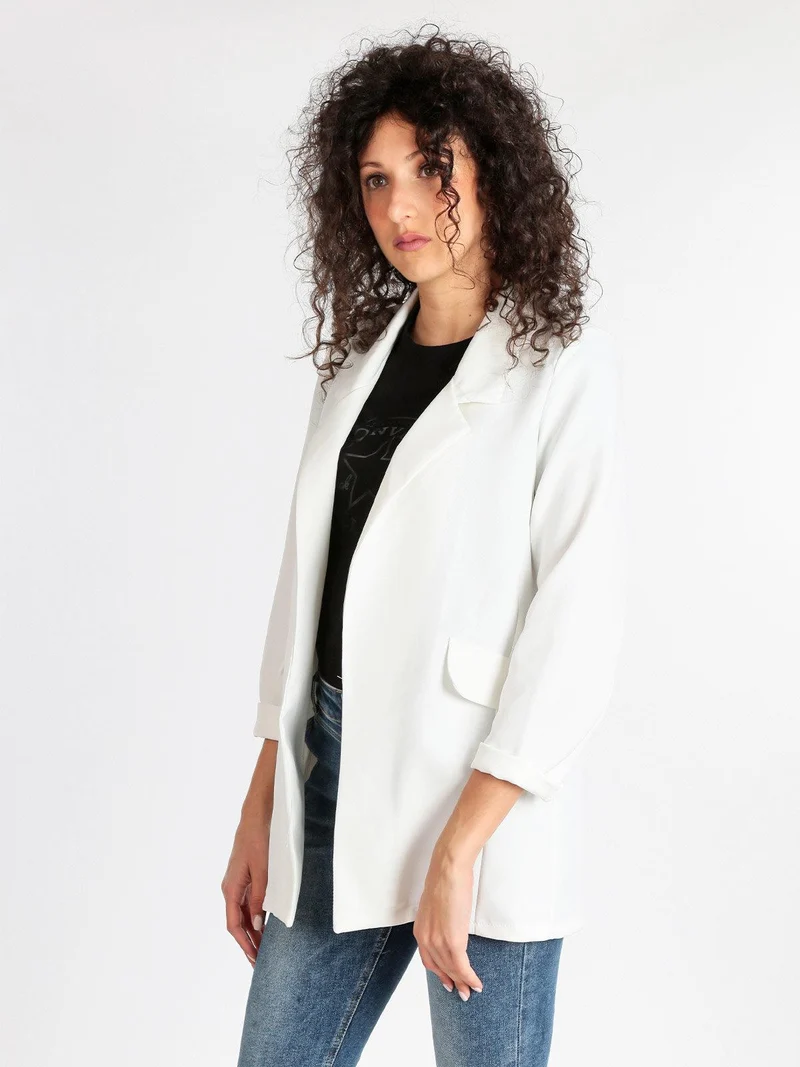 Blazer donna aperto - bianco