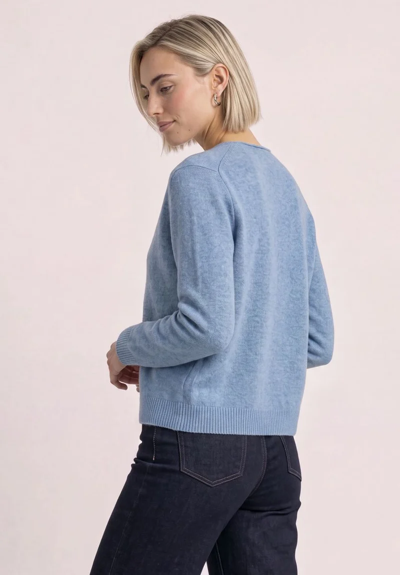 Cadigan mit V-Neck und Knopfleiste