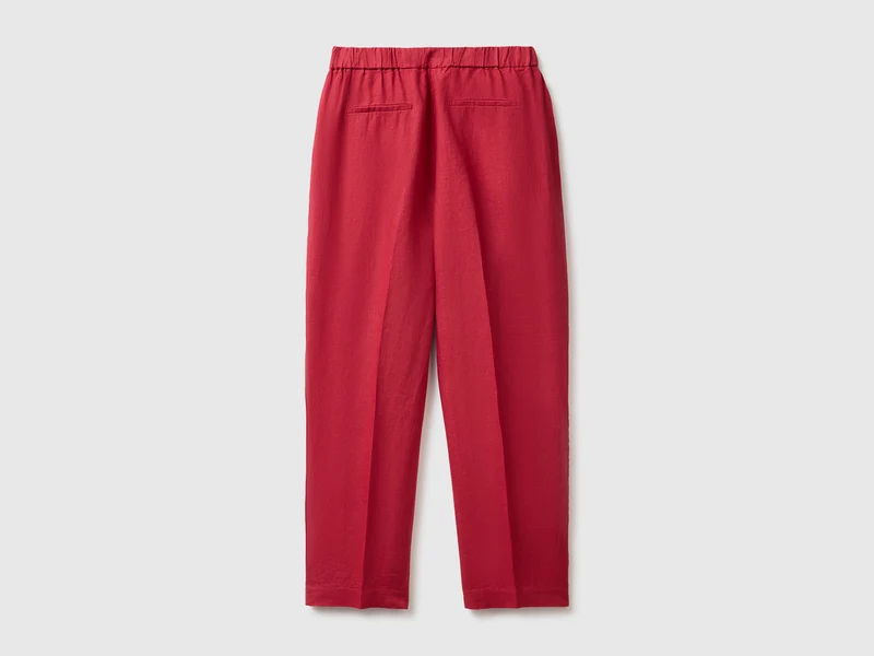 Karottenförmige Hose aus reinem Leinen