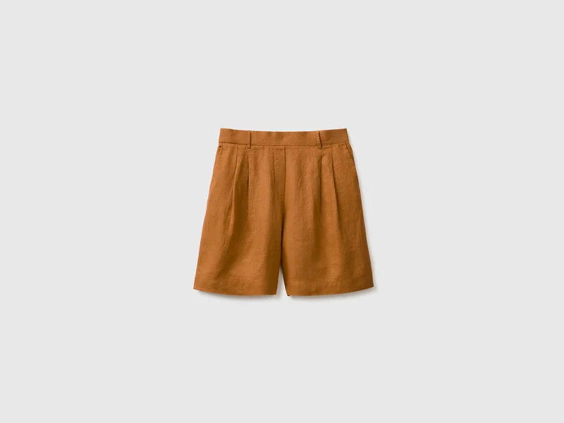 Bemuda-Shorts aus reinem Leinen