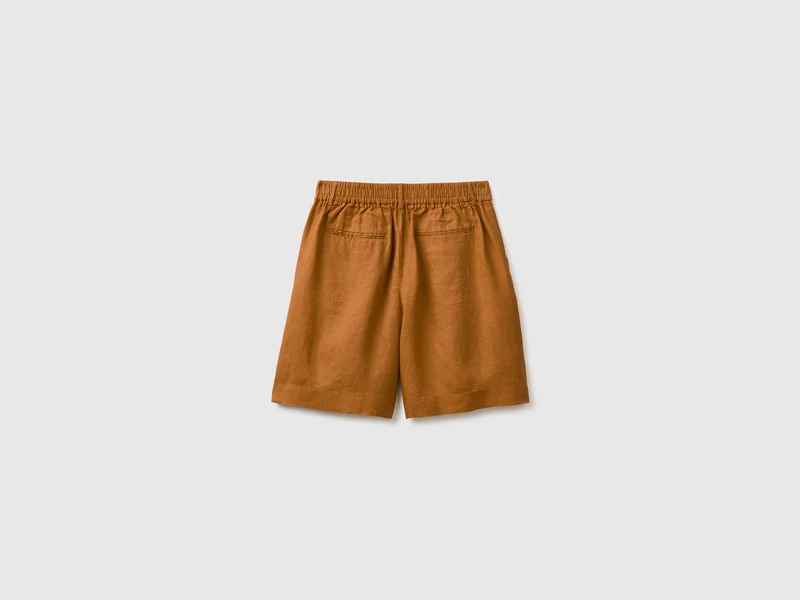 Bemuda-Shorts aus reinem Leinen