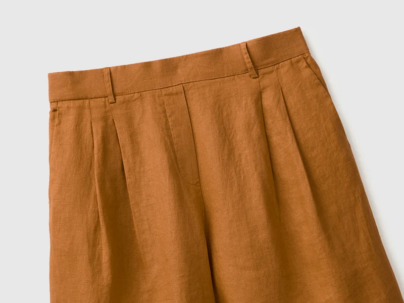 Bemuda-Shorts aus reinem Leinen