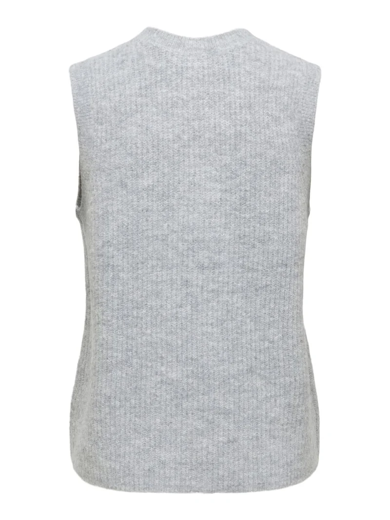 ONLVIGGA SL O-NECK BADGE BUTTON VEST KNT