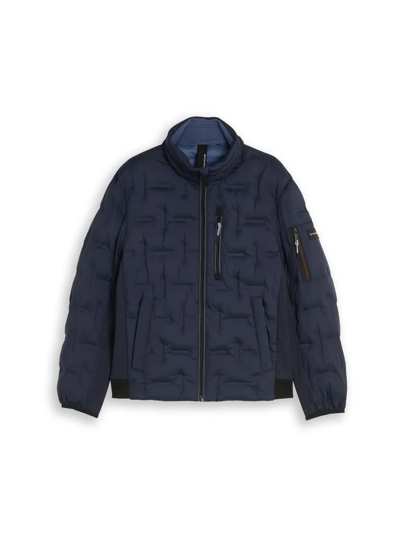 Hybrid Steppjacke mit verstaubarer Kapuze