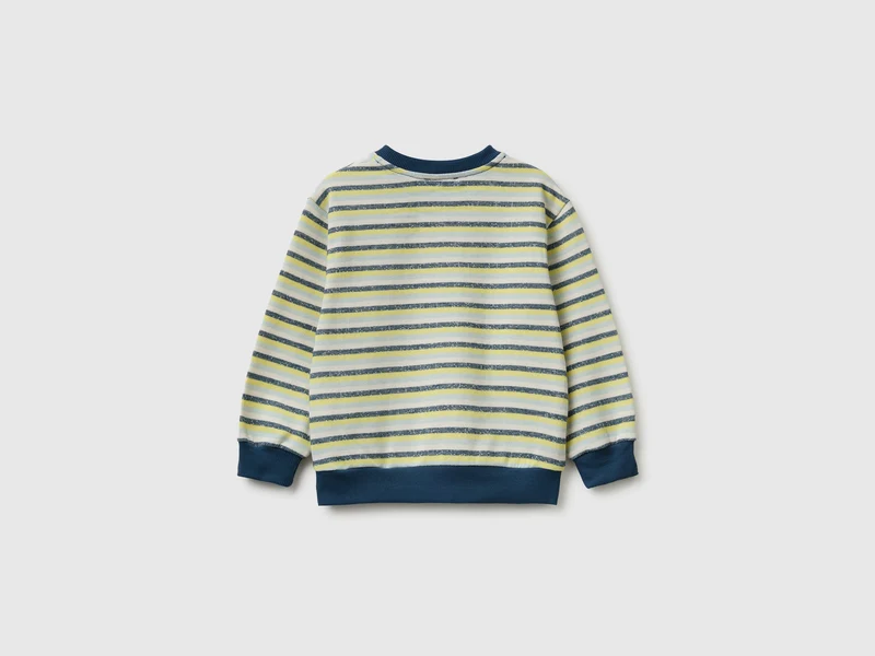 Übergroßes gestreiftes Sweatshirt
