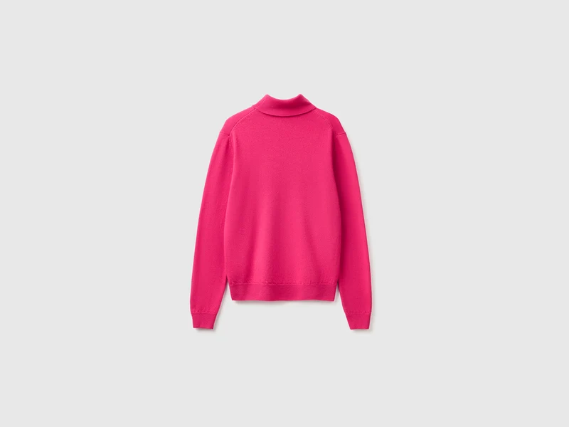 Rollkragenpullover aus 100 % Merinowolle