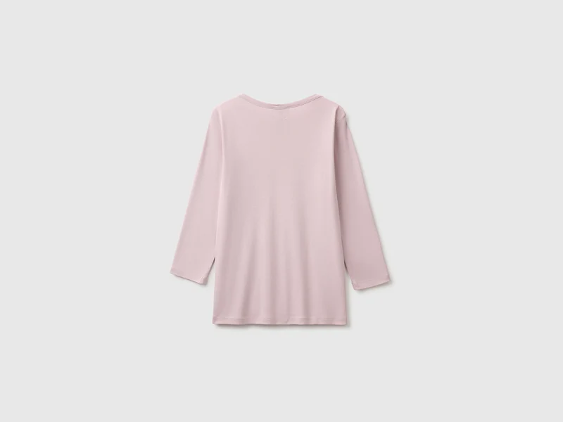 Schmal geschnittenes T-Shirt mit U-Boot-Ausschnitt