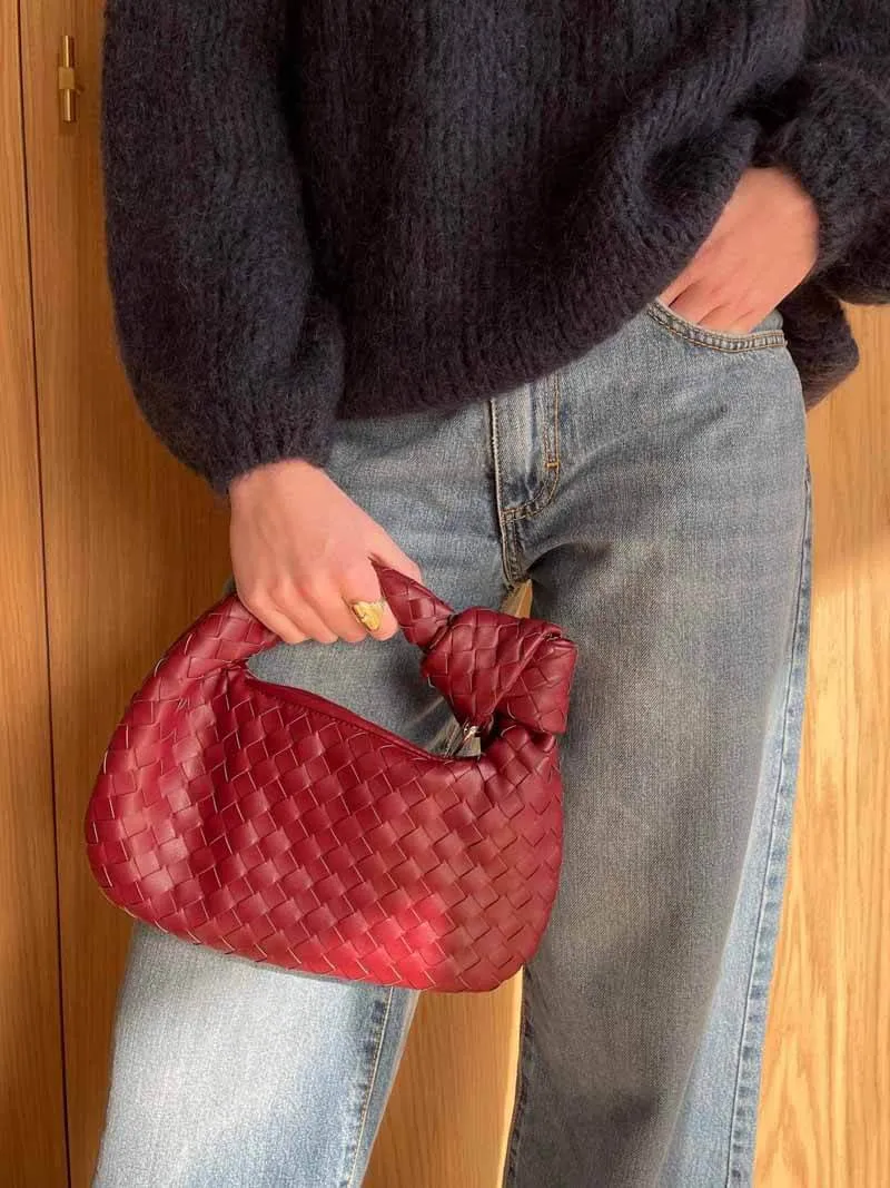 Gewebte Mini Tasche | Veganes Leder | Handgefertigt & Alltagstauglich