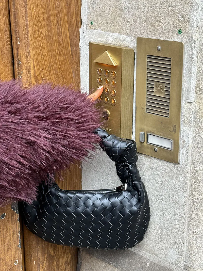 Gewebte Mini Tasche | Veganes Leder | Handgefertigt & Alltagstauglich