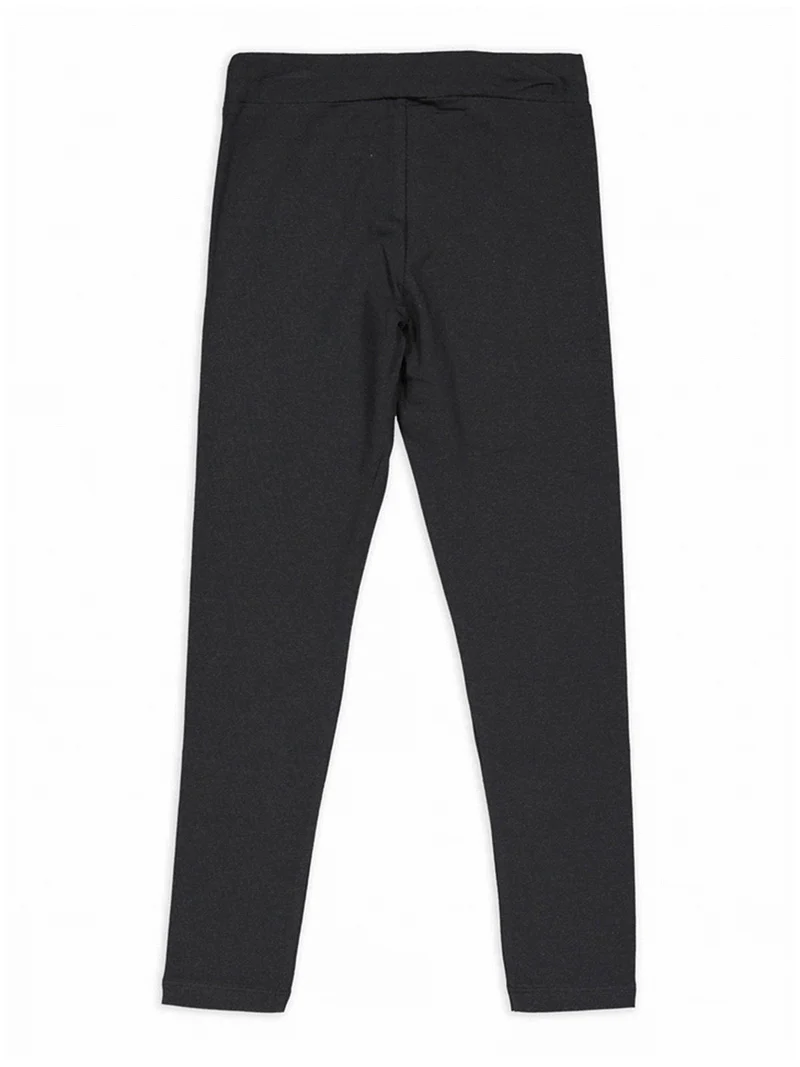 Leggings donna sportivo a 3/4 con logo glitter - nero
