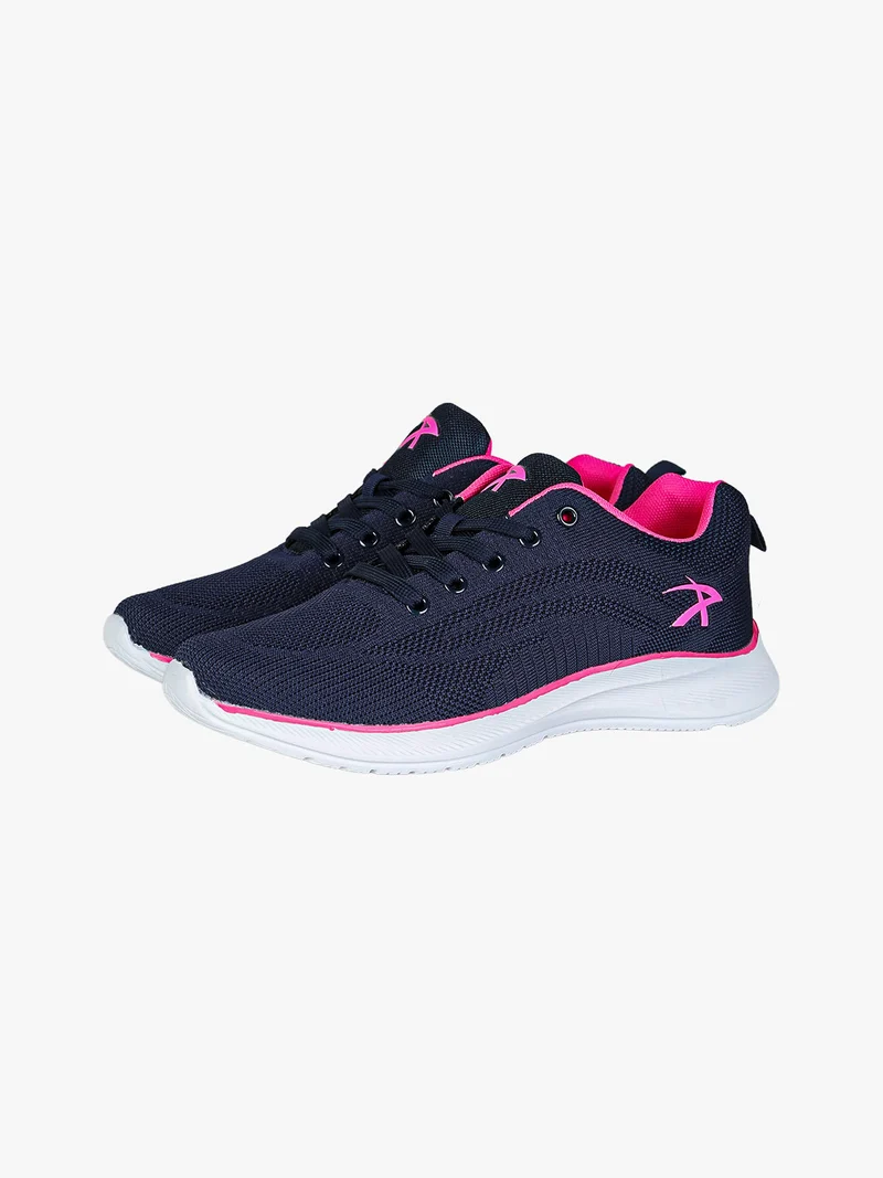Sneakers donna sportive in maglia - blu scuro