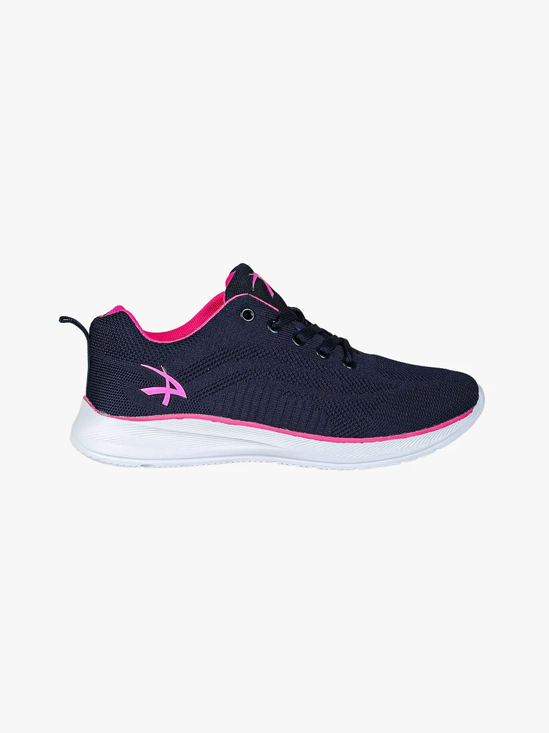 Sneakers donna sportive in maglia - blu scuro
