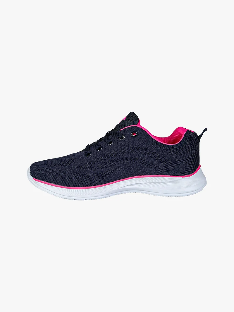 Sneakers donna sportive in maglia - blu scuro