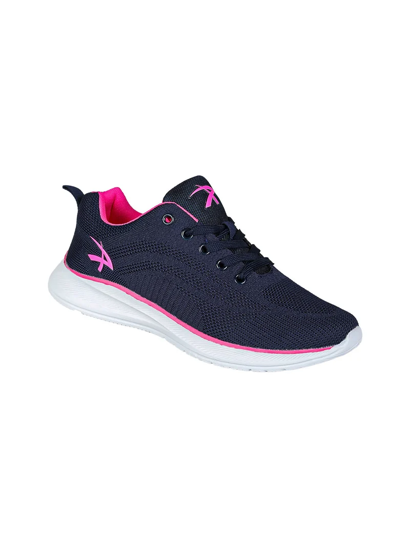 Sneakers donna sportive in maglia - blu scuro