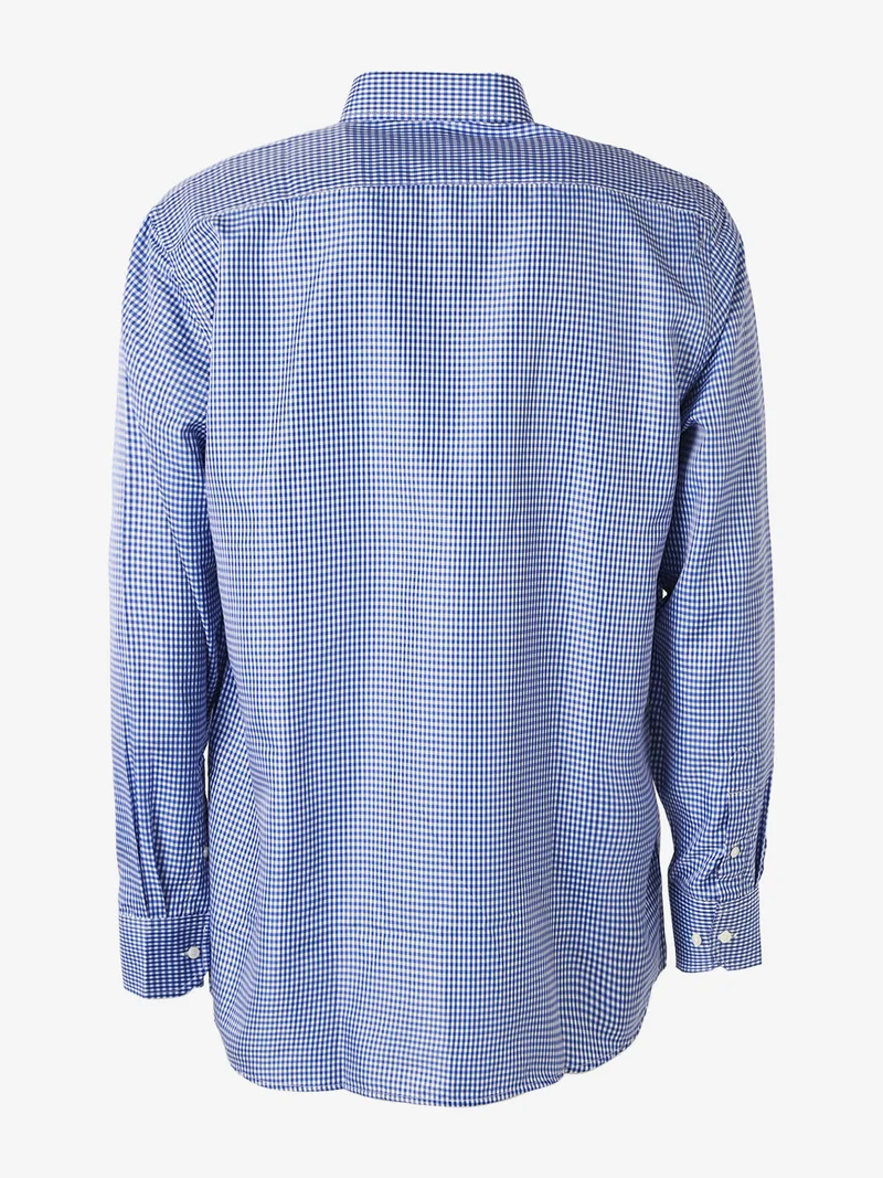 Camicia da uomo a quadretti con maniche lunghe - blu