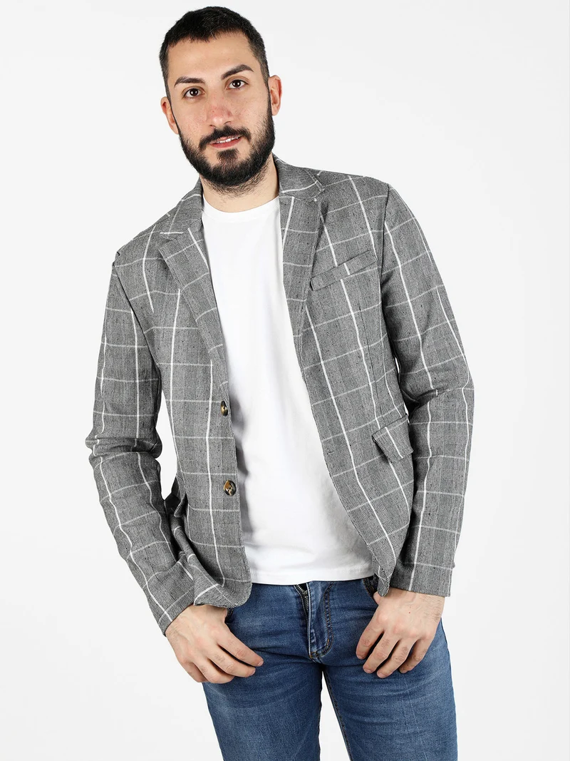 Blazer casual da uomo - grigio