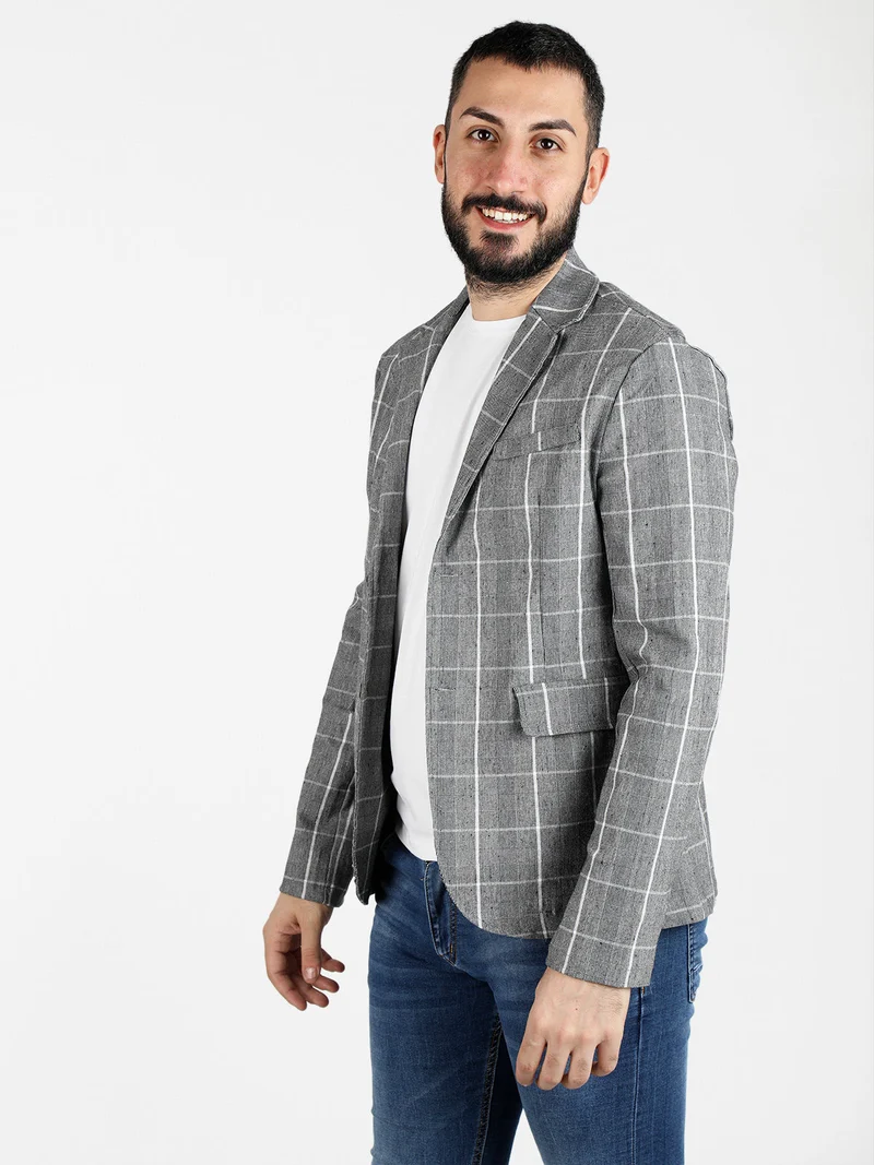Blazer casual da uomo - grigio