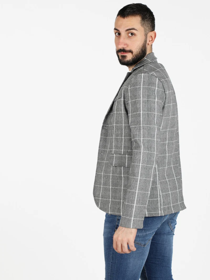 Blazer casual da uomo - grigio