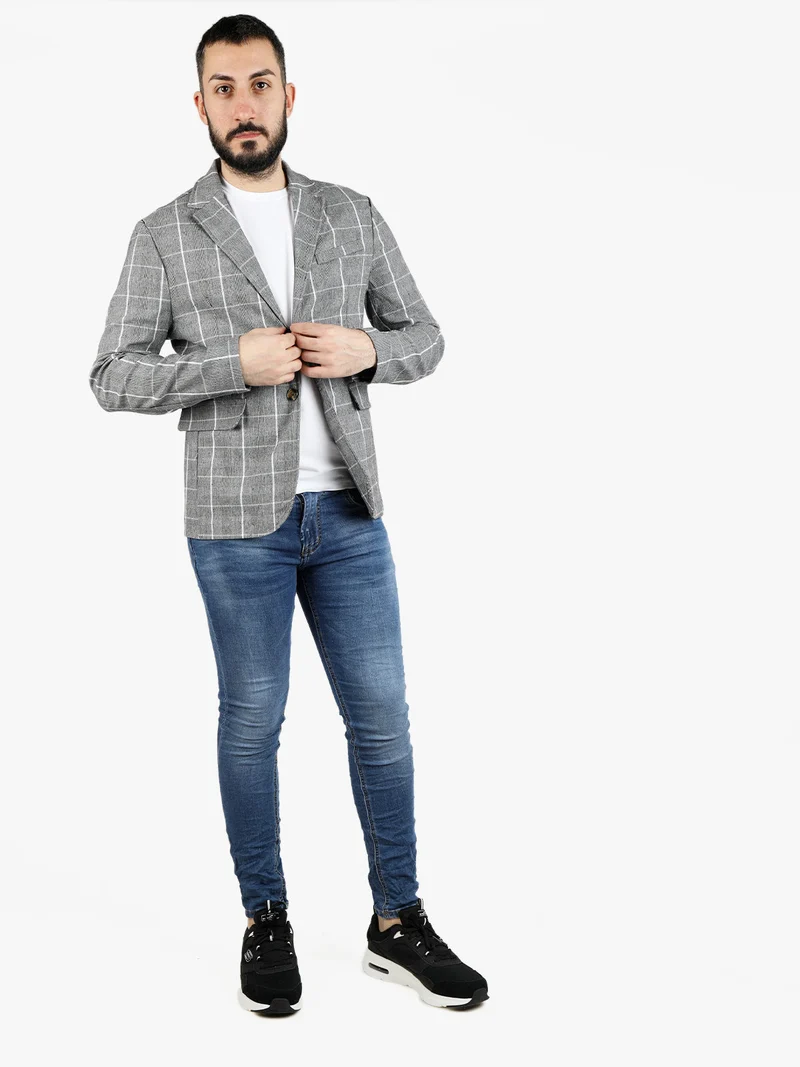 Blazer casual da uomo - grigio