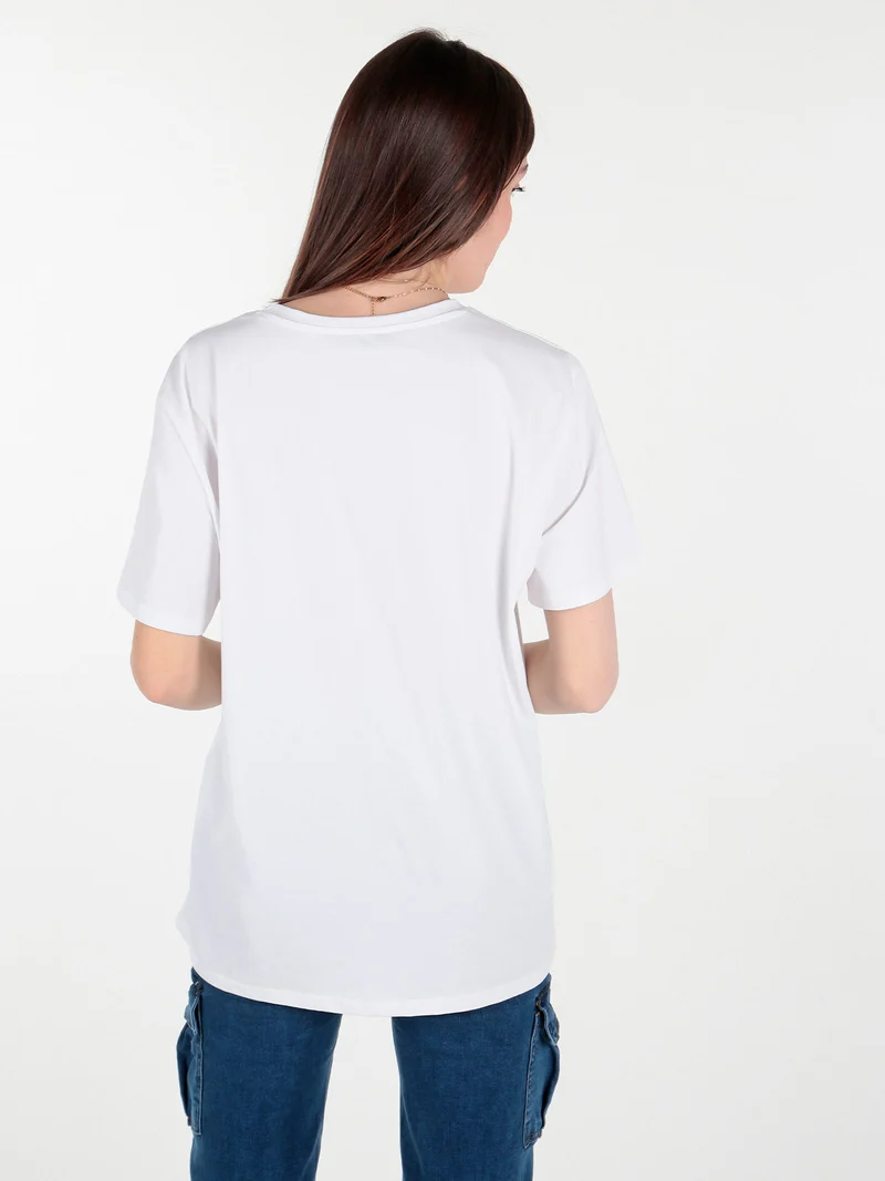 T-shirt donna oversize con stampa orsacchiotto - fucsia