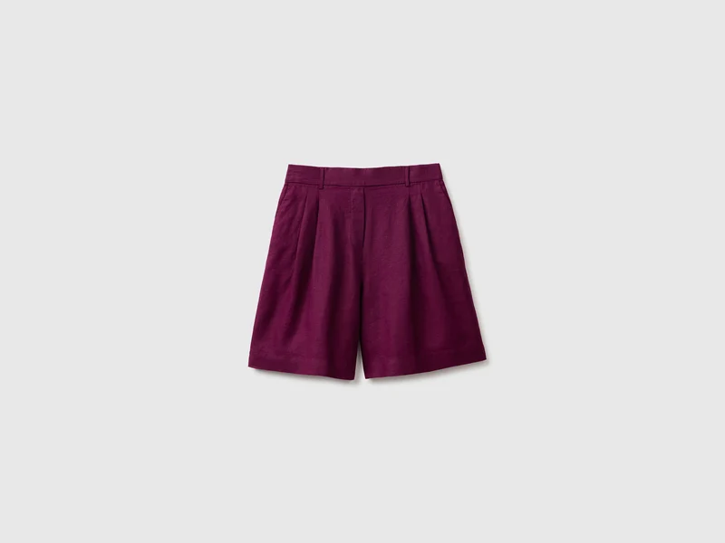 Bemuda-Shorts aus reinem Leinen