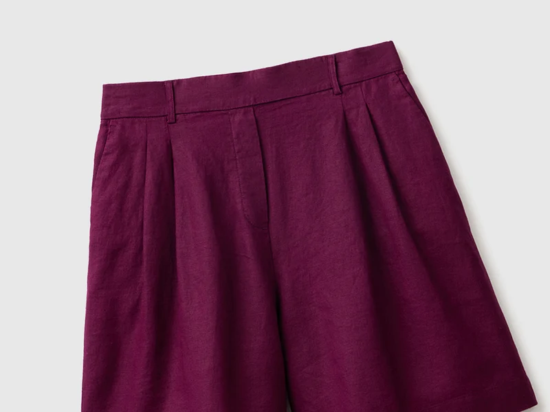 Bemuda-Shorts aus reinem Leinen