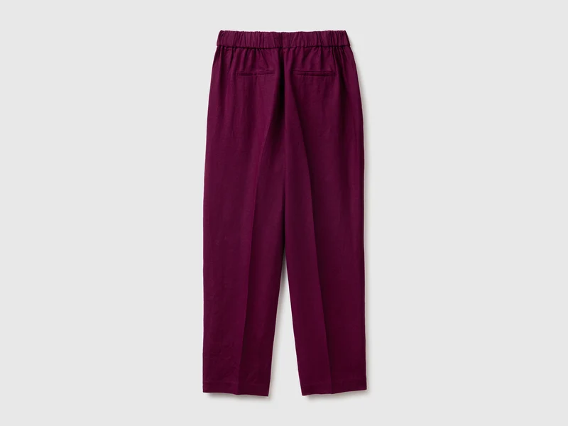 Karottenförmige Hose aus reinem Leinen