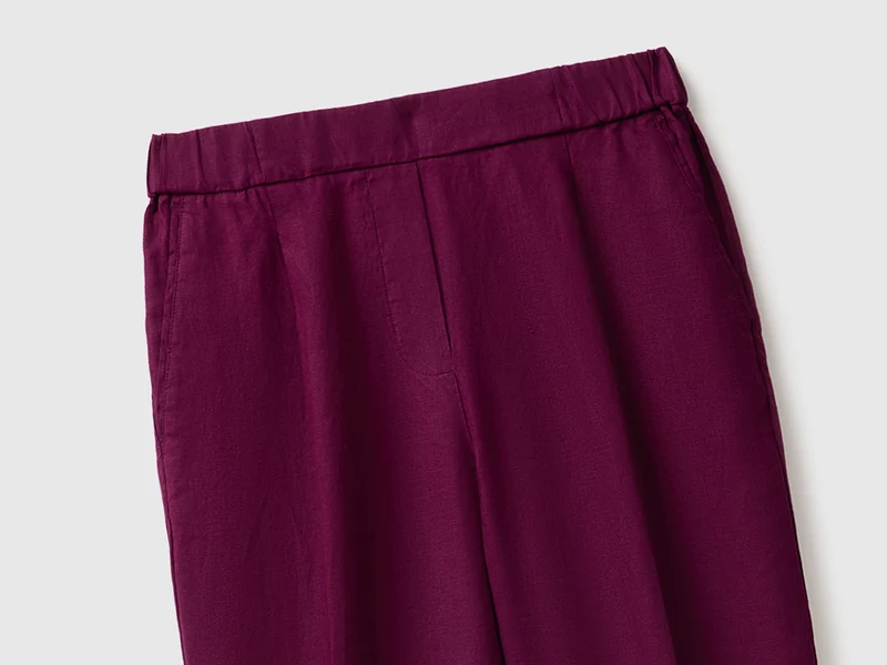 Karottenförmige Hose aus reinem Leinen