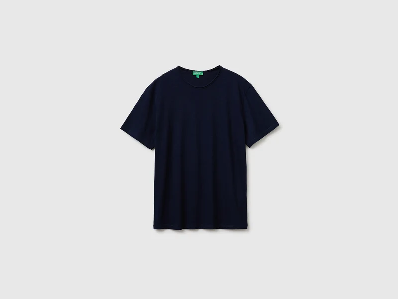 T-Shirt aus geflammter Baumwolle