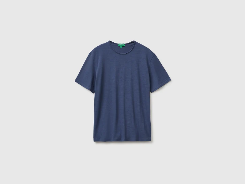 T-Shirt aus geflammter Baumwolle