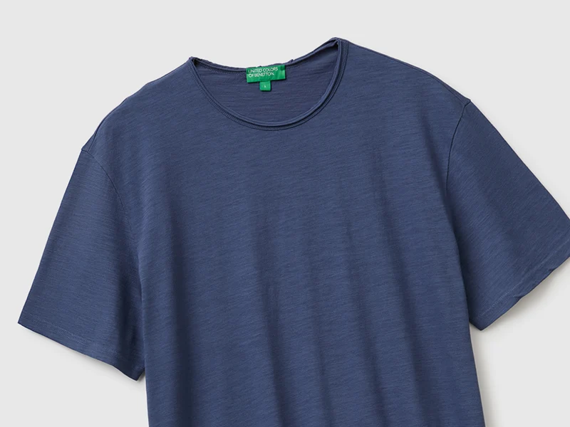 T-Shirt aus geflammter Baumwolle