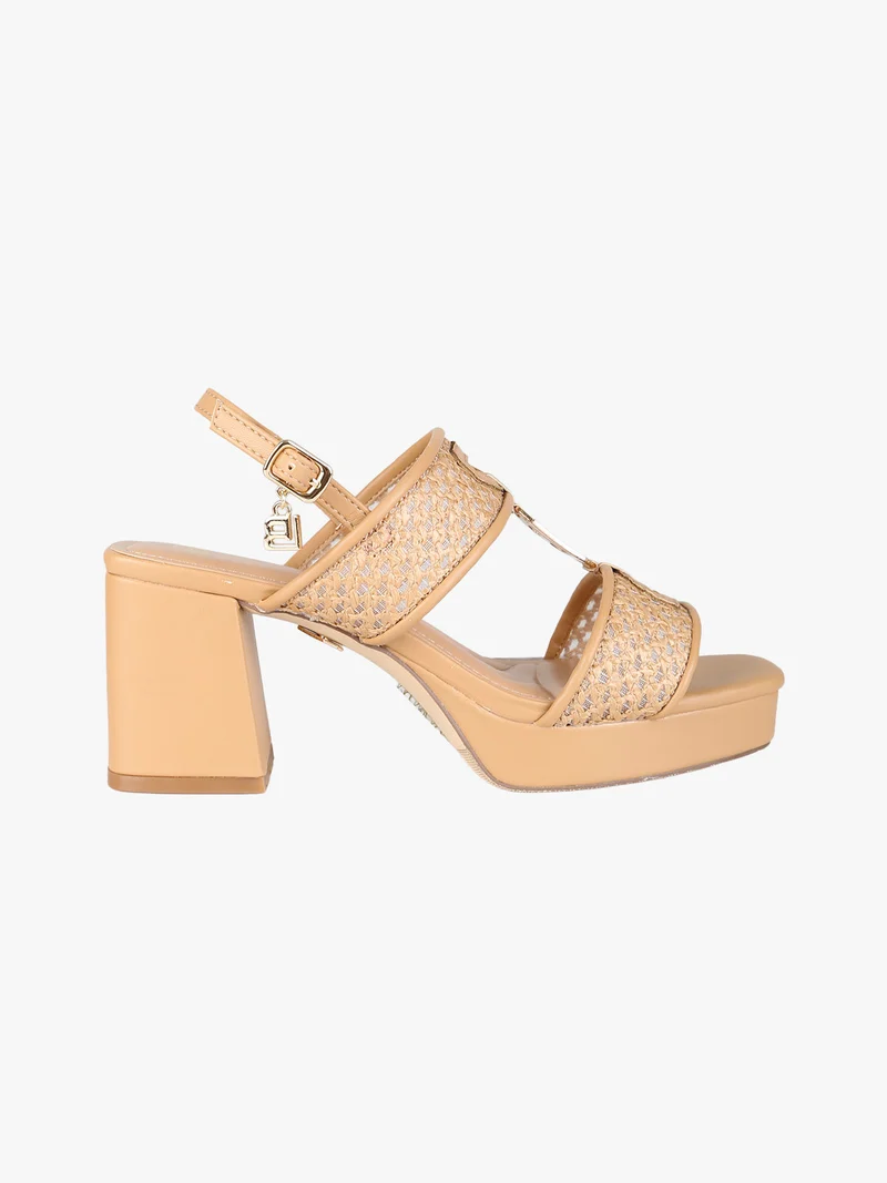 Sandali donna con tacco e plateau - nudo