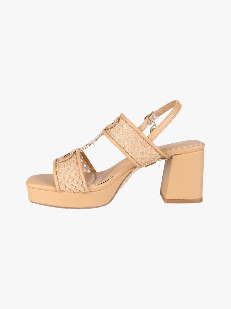 Sandali donna con tacco e plateau - nudo