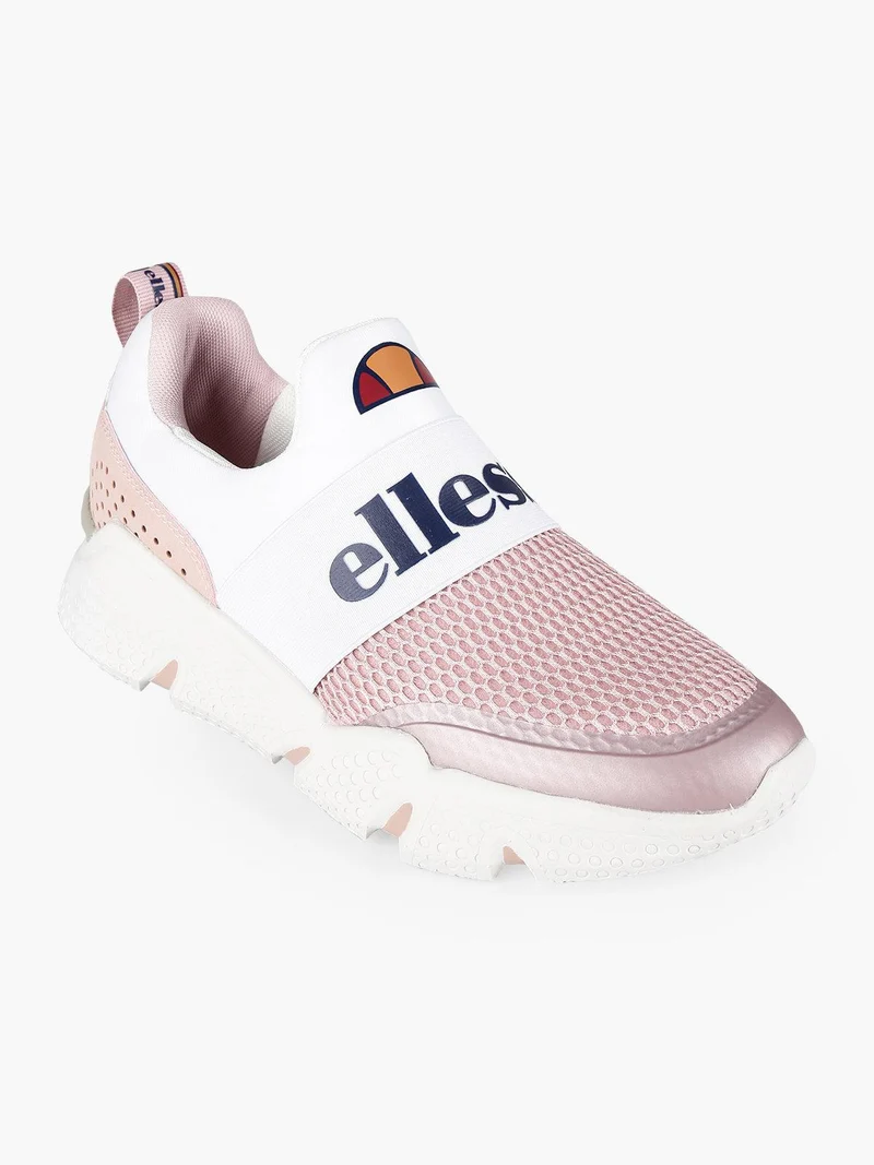 Scarpe slip on in tessuto con zeppa - rosa