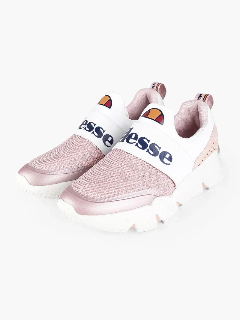 Scarpe slip on in tessuto con zeppa - rosa
