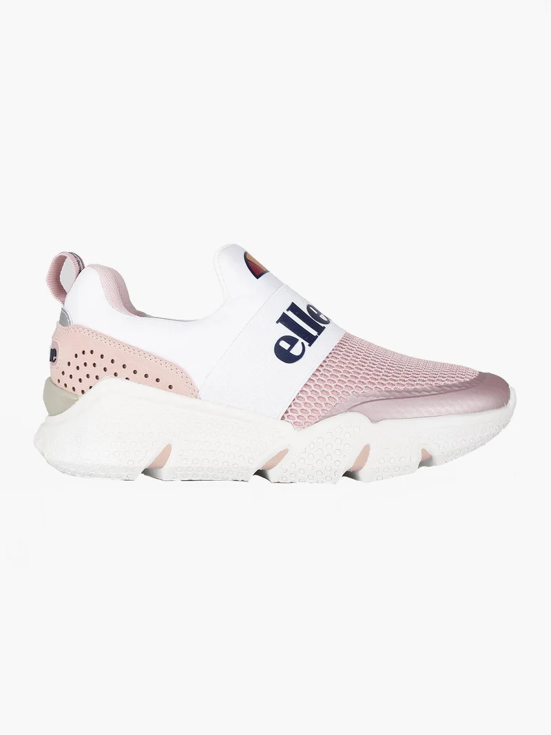 Scarpe slip on in tessuto con zeppa - rosa