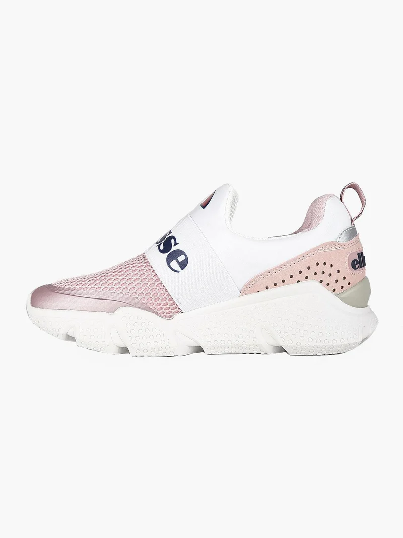 Scarpe slip on in tessuto con zeppa - rosa
