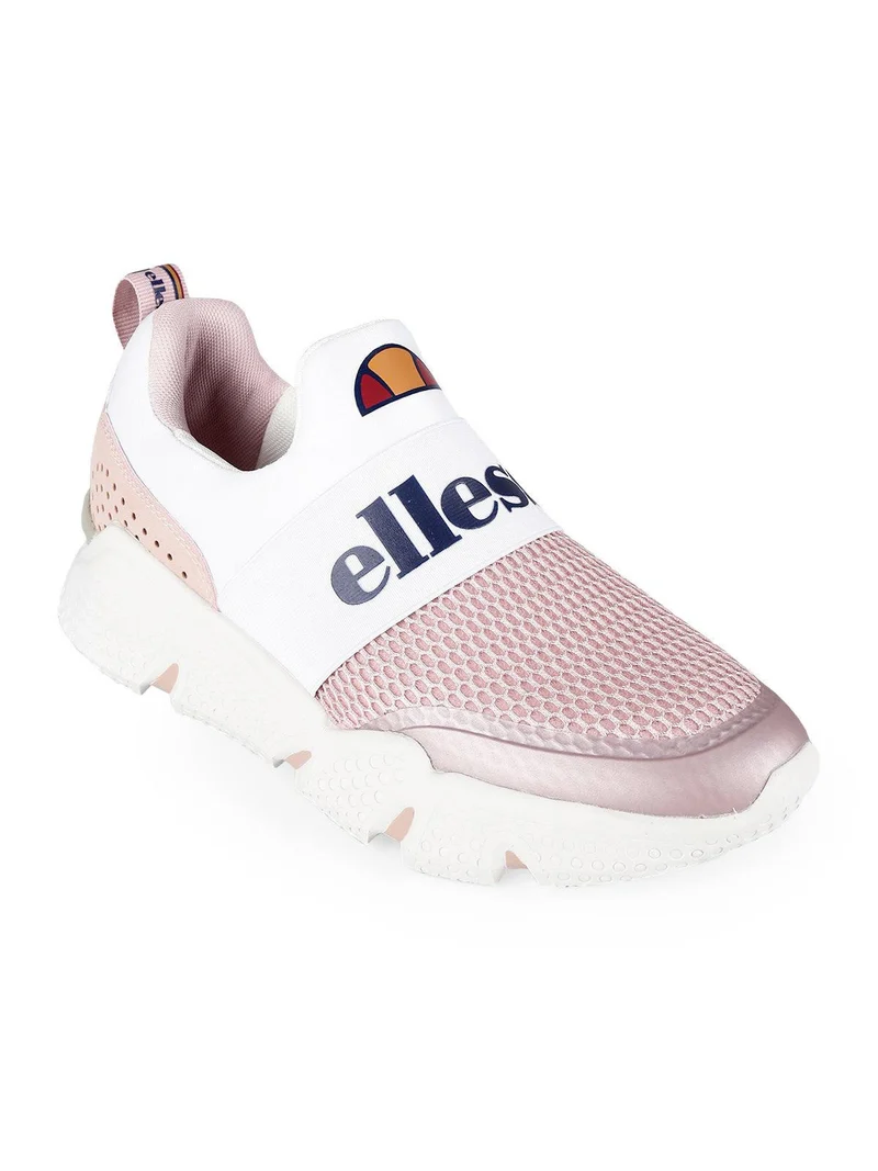 Scarpe slip on in tessuto con zeppa - rosa
