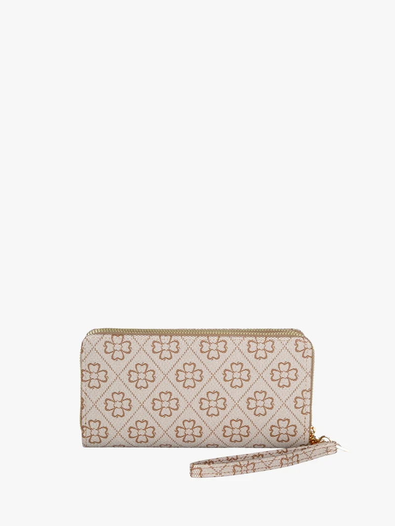 Portafoglio rettangolare da donna con doppia zip - khaki