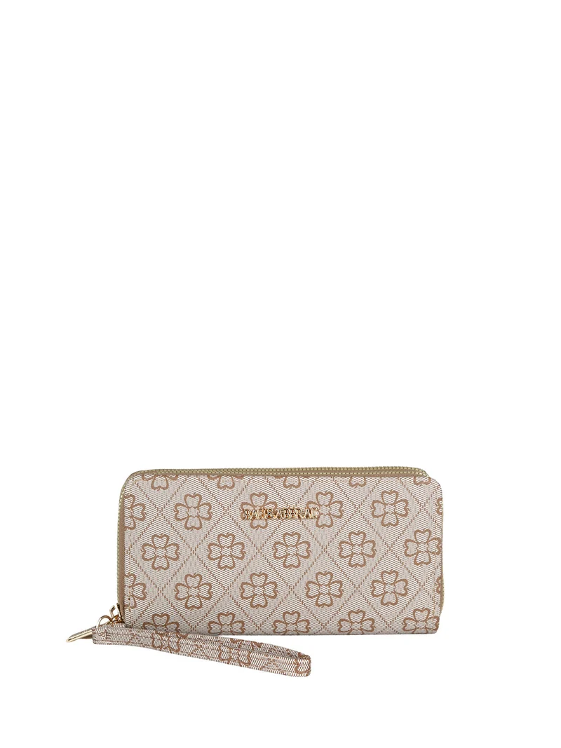 Portafoglio rettangolare da donna con doppia zip - khaki