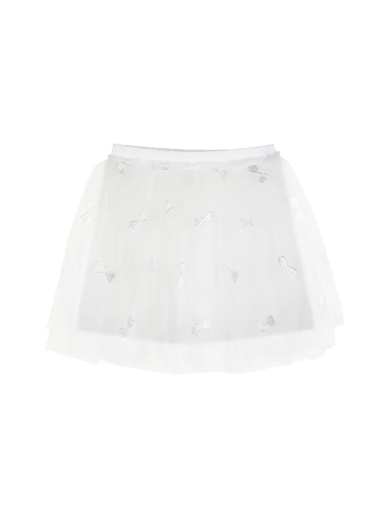 Completo da bambina gonna in tulle + t-shirt - verde chiaro